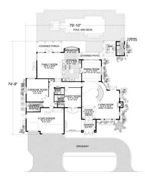 Floorplan 1 for House Plan #168-00065