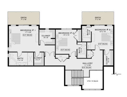 Second Floor for House Plan #5984-00047