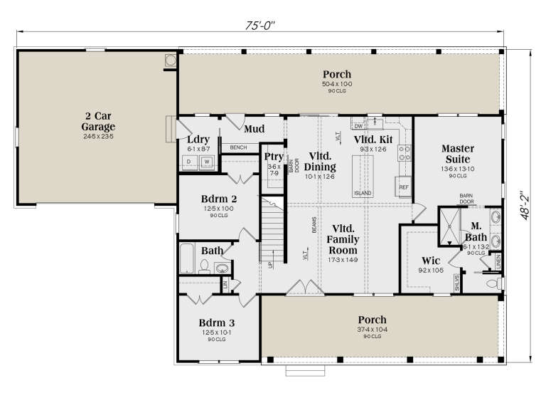 House Plan House Plan #34842 Drawing 1