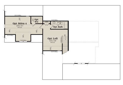 Optional Second Floor for House Plan #009-00483