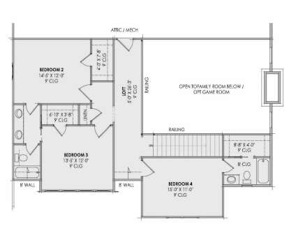 Second Floor for House Plan #7983-00175