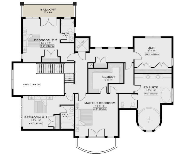 Craftsman Plan - 4,471 Square Feet, 3 Bedrooms, 3.5 Bathrooms | Floor ...