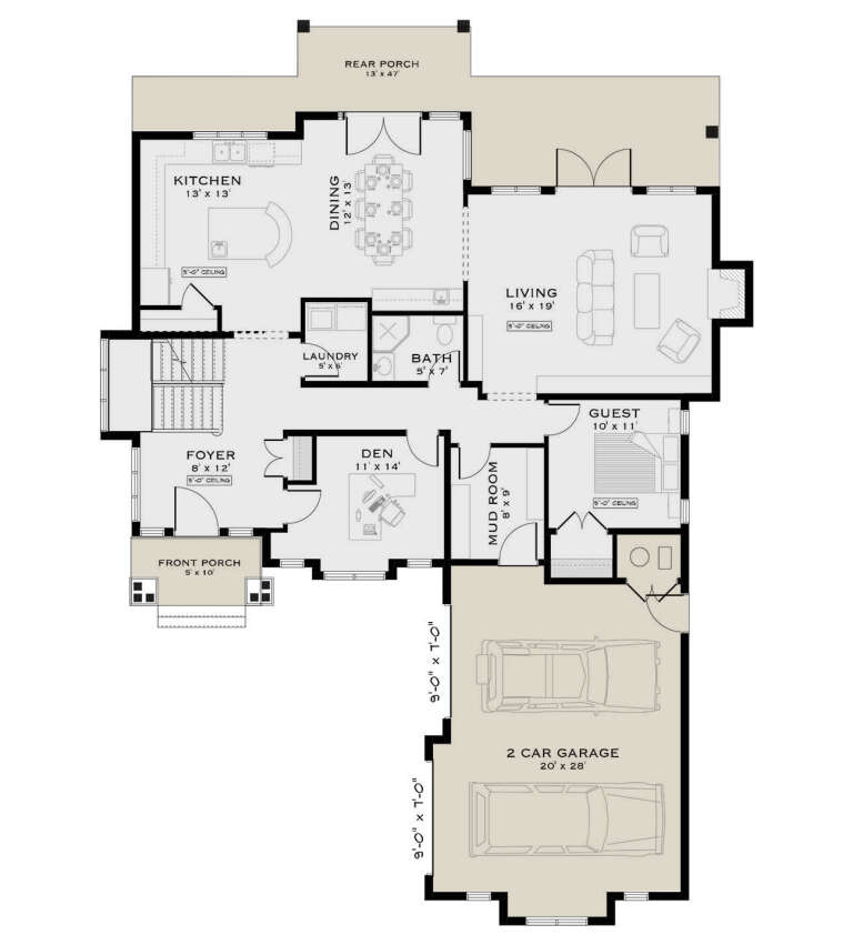 House Plan House Plan #34848 Drawing 1