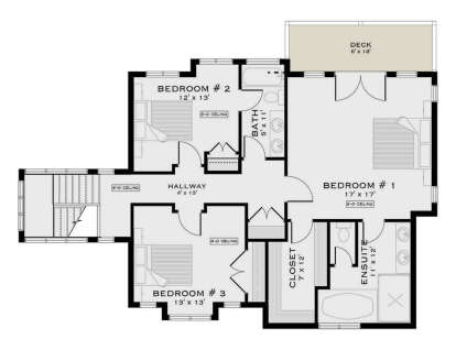 Second Floor for House Plan #5984-00050