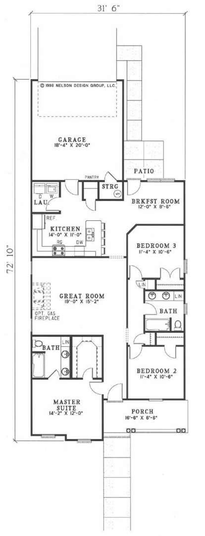 Floorplan 1 for House Plan #110-00183