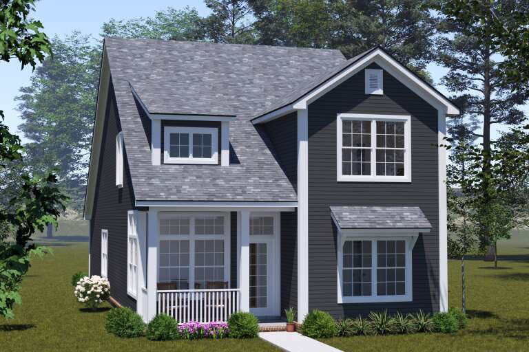 House Plan House Plan #34850 Angled Front Elevation