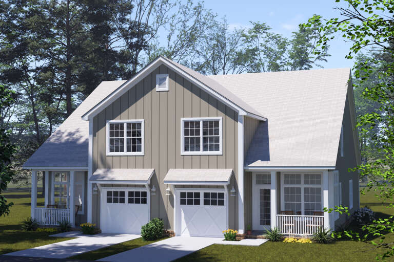 House Plan House Plan #34852 Angled Front Elevation