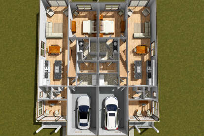 Overhead First Floor for House Plan #4848-00551
