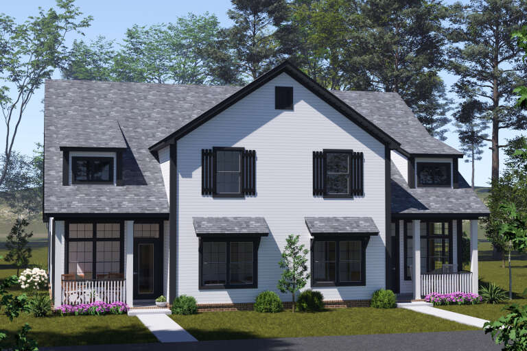House Plan House Plan #34853 Angled Front Elevation