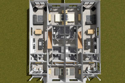 Overhead First Floor for House Plan #4848-00552