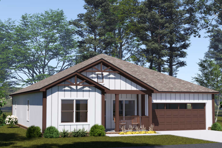 House Plan House Plan #34854 Angled Front Elevation