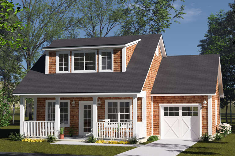 House Plan House Plan #34856 Angled Front Elevation