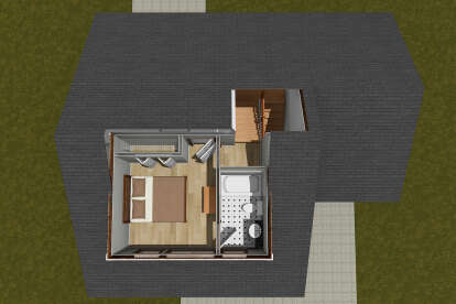Overhead Second Floor for House Plan #4848-00555