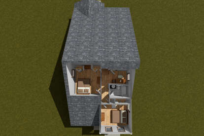 Overhead Second Floor for House Plan #4848-00556
