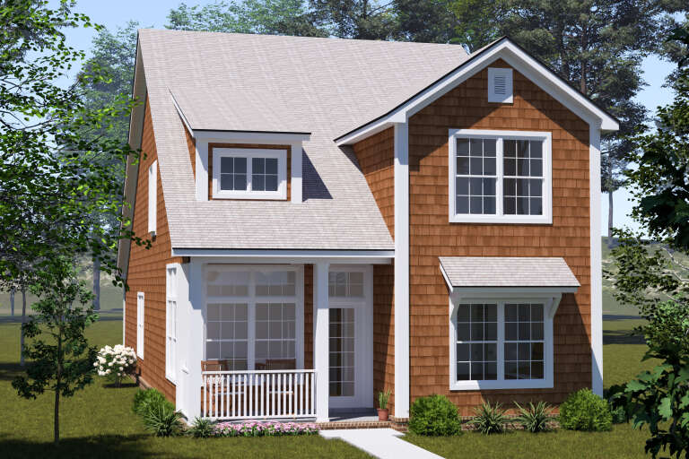 House Plan House Plan #34858 Angled Front Elevation