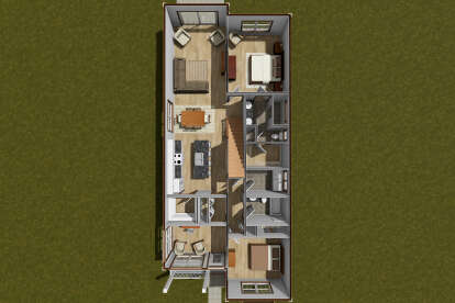 Overhead First Floor for House Plan #4848-00557