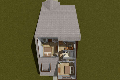Overhead Second Floor for House Plan #4848-00557