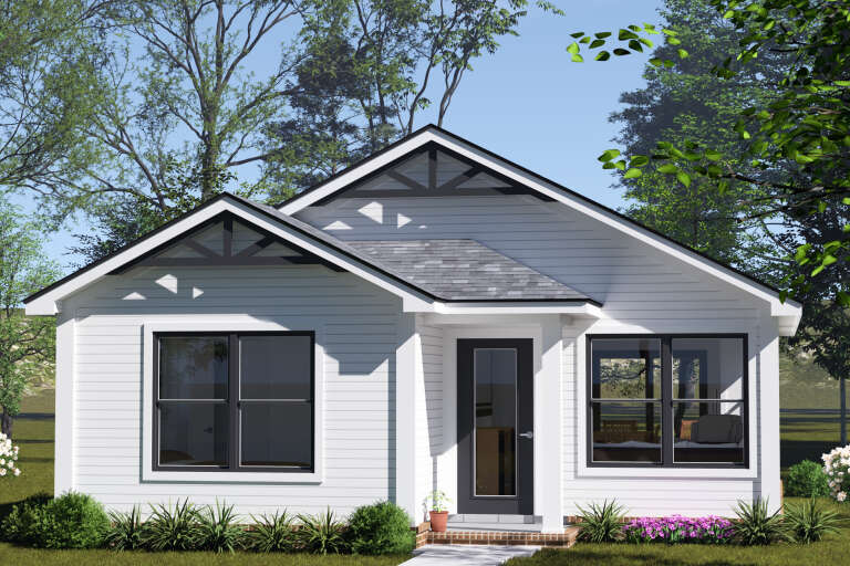 House Plan House Plan #34859 Angled Front Elevation