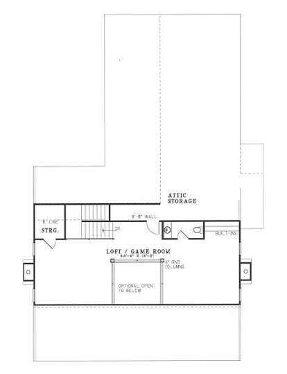 Upper Floor for House Plan #110-00184