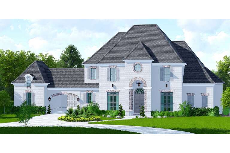 House Plan House Plan #34861 Angled Front Elevation
