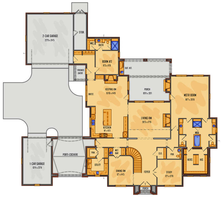 House Plan House Plan #34861 Drawing 1