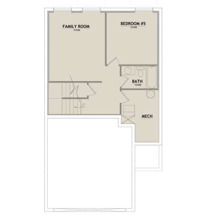 Basement for House Plan #8768-00170