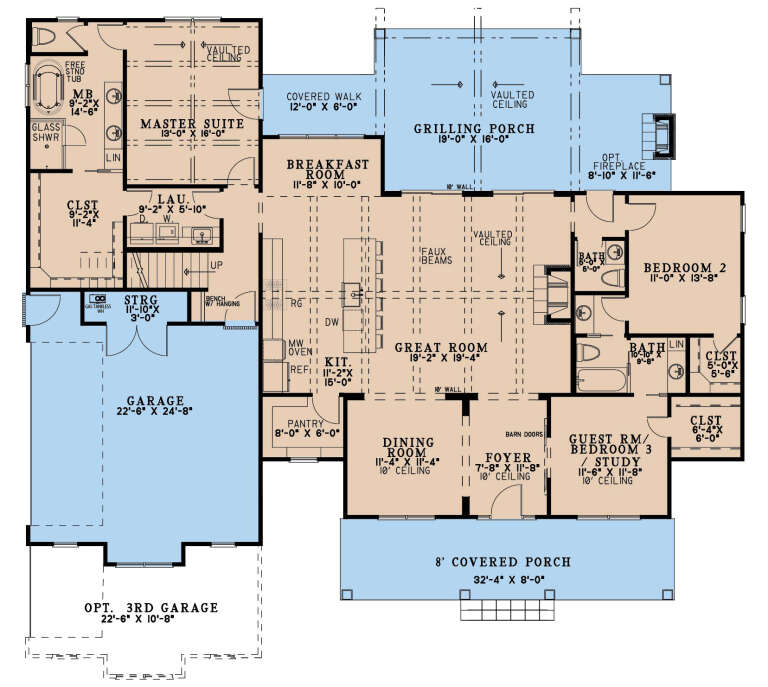 House Plan House Plan #34864 Drawing 1