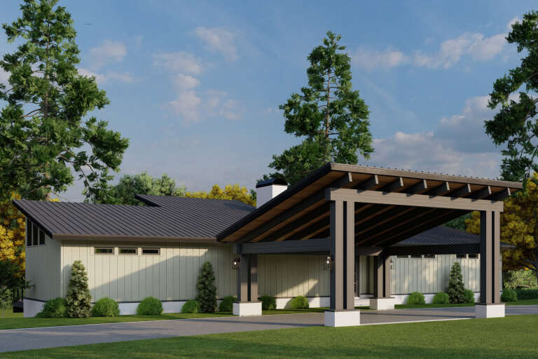 House Plan House Plan #34868 Angled Front Elevation