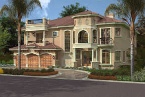 Luxury House Plan #168-00066 Elevation Photo
