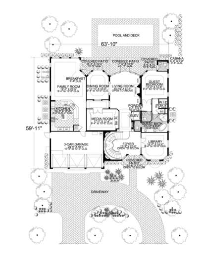 Floorplan 1 for House Plan #168-00066