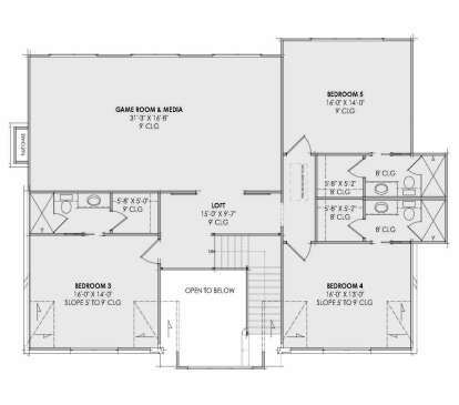Second Floor for House Plan #7983-00176