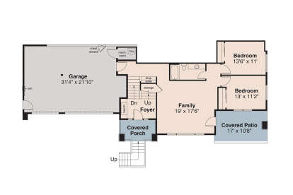 Basement/First Floor for House Plan #035-01216