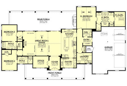 Main Floor  for House Plan #041-00419