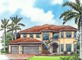 Luxury House Plan #168-00067 Elevation Photo