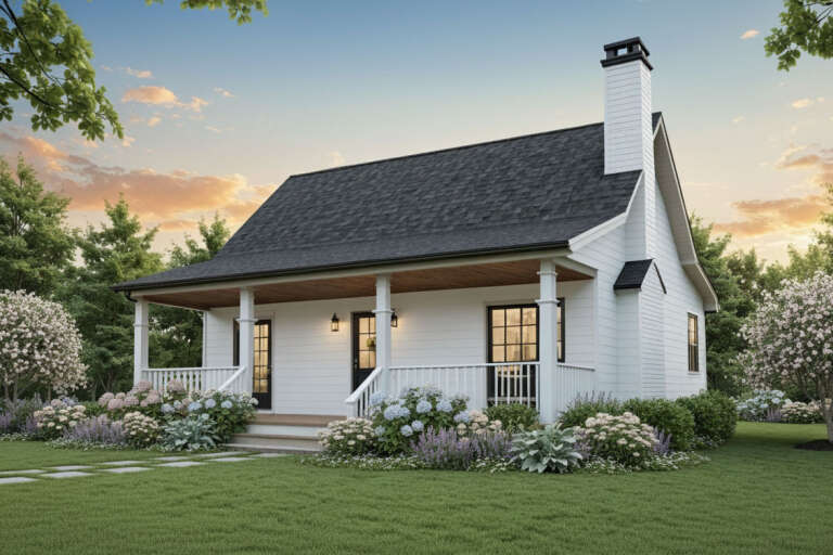House Plan House Plan #34881 Angled Front Elevation
