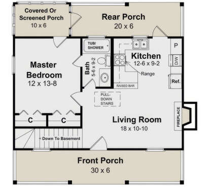 Main Floor for House Plan #348-00348