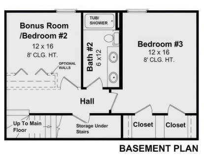 Basement for House Plan #348-00348