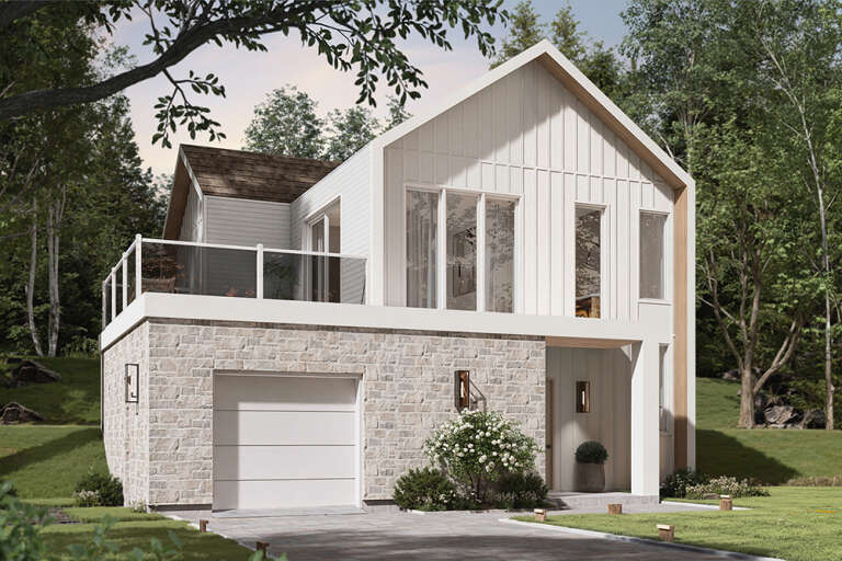House Plan House Plan #34882 Angled Front Elevation