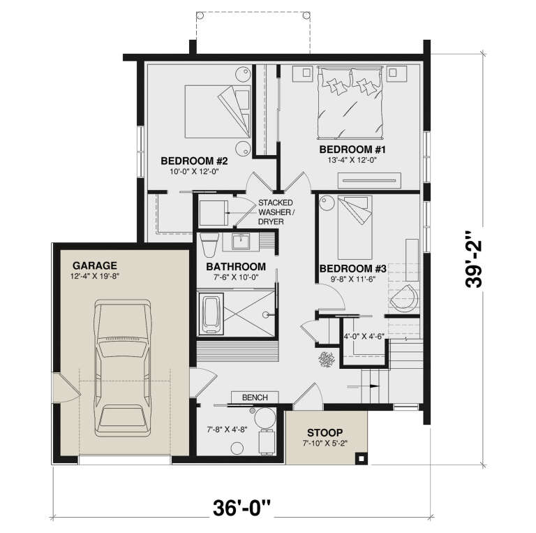House Plan House Plan #34882 Drawing 1