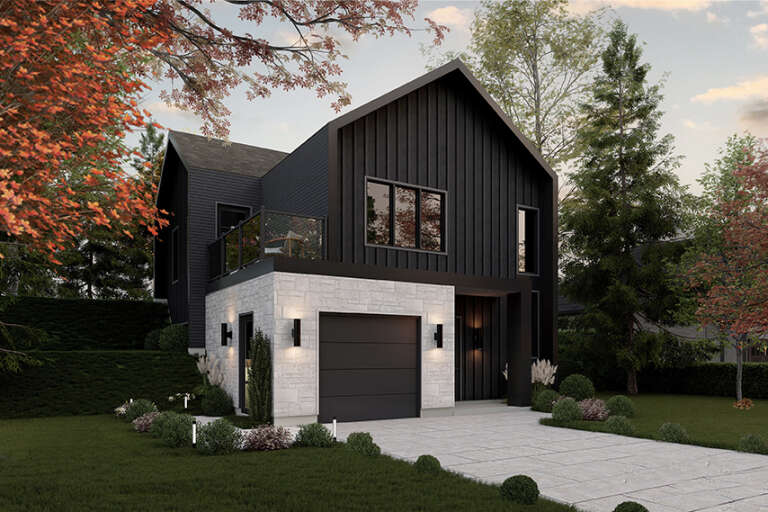House Plan House Plan #34883 Angled Front Elevation