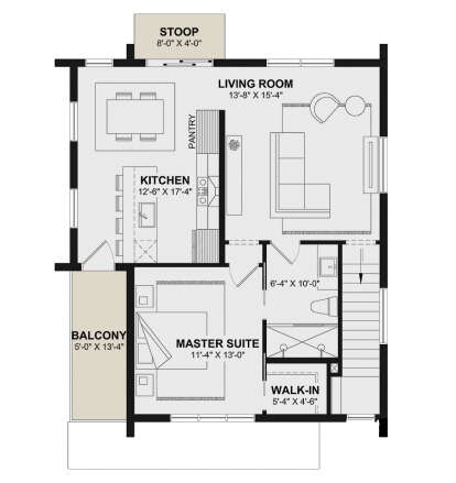 Main Floor for House Plan #034-01415