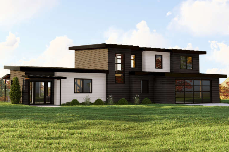 House Plan House Plan #34885 Angled Front Elevation