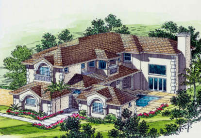6 Bed, 5 Bath, 5388 Square Foot House Plan - #168-00068