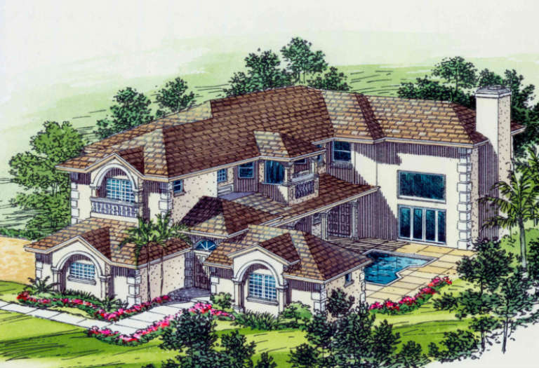Luxury House Plan #168-00068 Elevation Photo