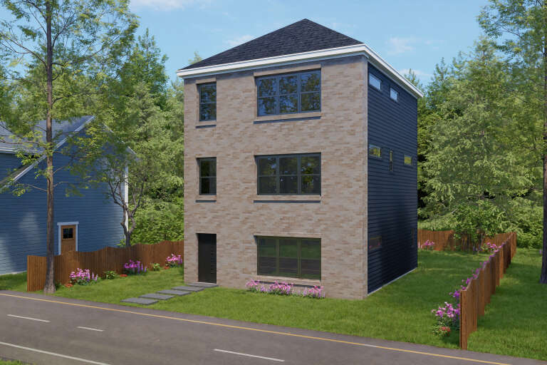 House Plan House Plan #34890 Angled Front Elevation