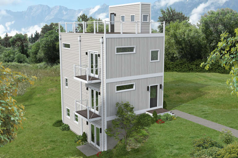 House Plan House Plan #34892 Angled Front Elevation