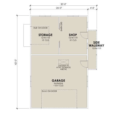 Garage Floor for House Plan #7011-00015