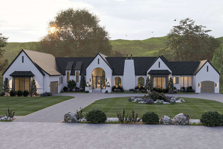 House Plan House Plan #34899 Angled Front Elevation