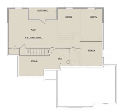 Basement for House Plan #8768-00173