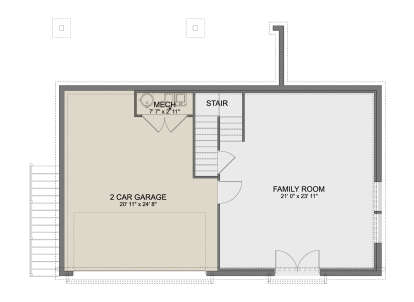 Basement/Garage Floor for House Plan #2802-00475